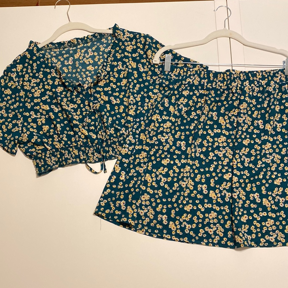 Matching top and skirt set